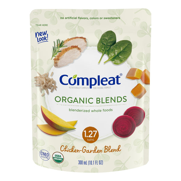 Oral Supplement Compleat Organic Blends Chicken Garden Flavor Liquid 10.1 oz. Pouch