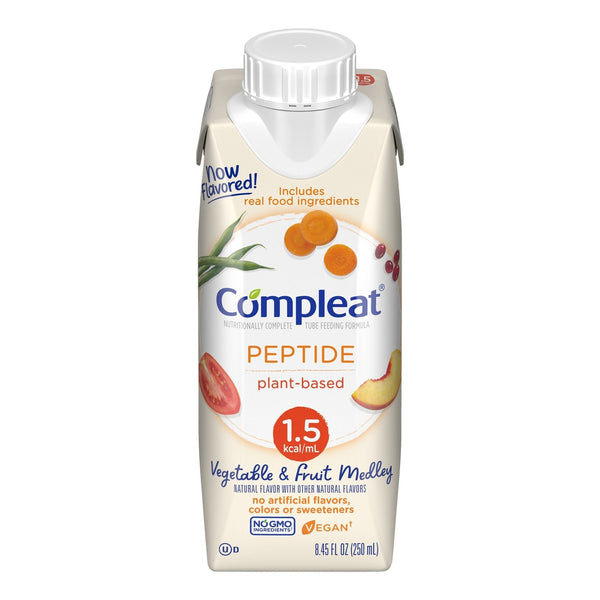Oral Supplement Compleat Peptide 1.5 Fruit / Vegetable Medley Flavor 8.45 oz. Reclosable Carton Liquid