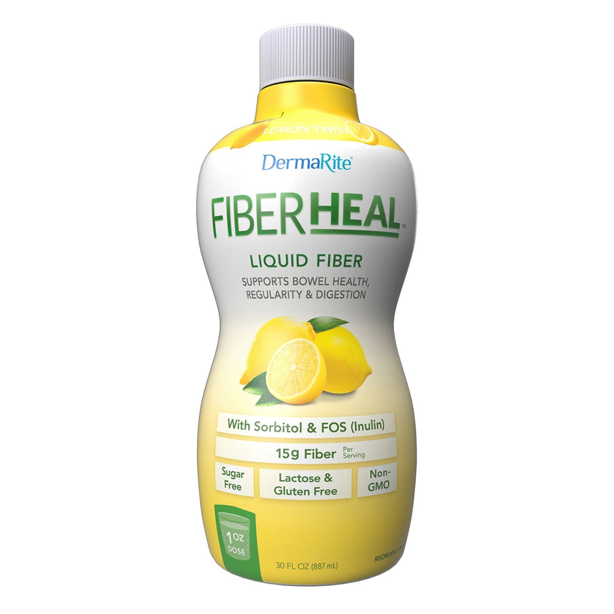 Oral Supplement FiberHeal Lemon Twist Flavor Liquid 30 oz. Bottle