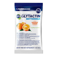 Oral Supplement Glytactin BetterMilk Orange Crème Flavor Powder 1.4 oz. Individual Packet
