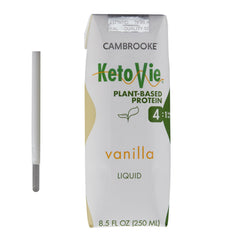 Oral Supplement KetoVie 4:1 Plant Based Protein Vanilla Flavor Liquid 8.5 oz. Carton