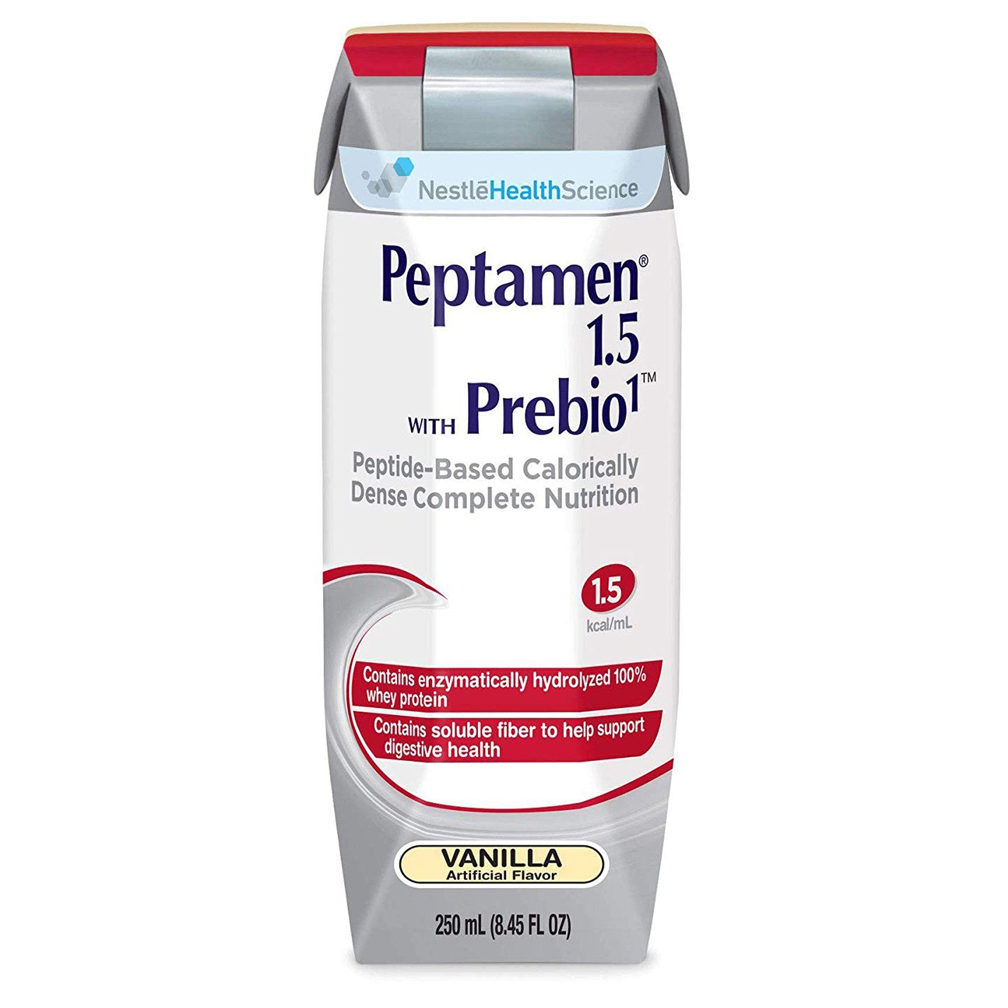 Oral Supplement Peptamen 1.5 with Prebio 1 Vanilla Flavor Liquid 250 mL Carton