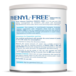 oral supplement phenyl free 2 vanilla flavor powder 1 lb can packaging type case