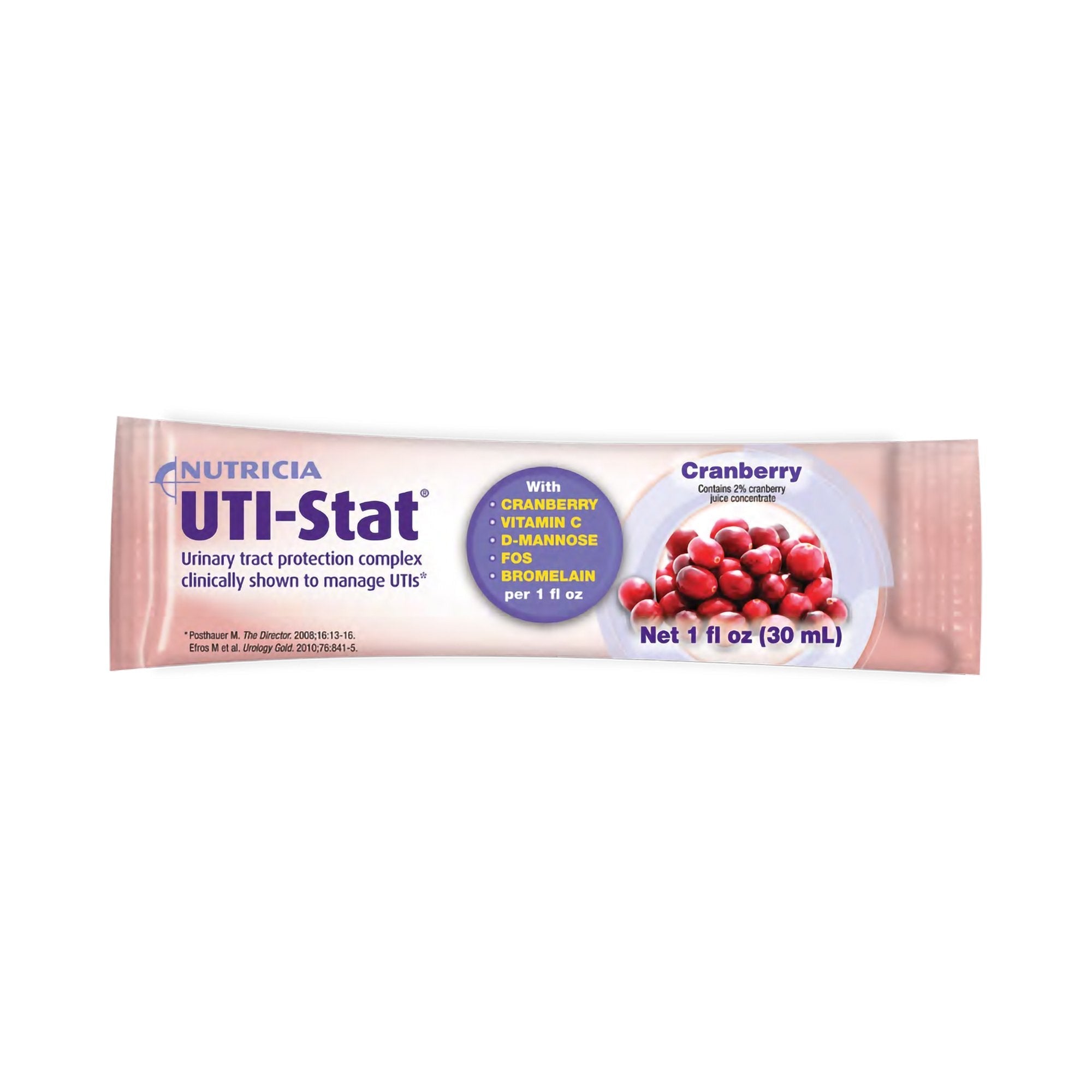 Oral Supplement UTI Stat Cranberry Flavor Liquid 1 oz. Individual Packet