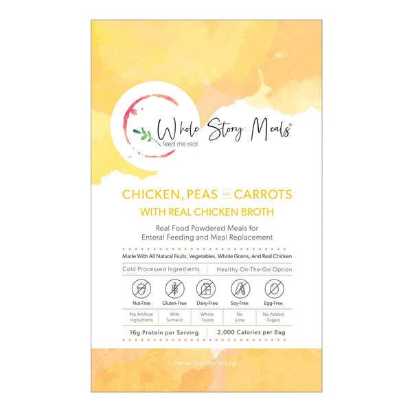 Oral Supplement Whole Story Meals Chicken / Peas / Carrot Flavor 16 oz. Pouch Powder
