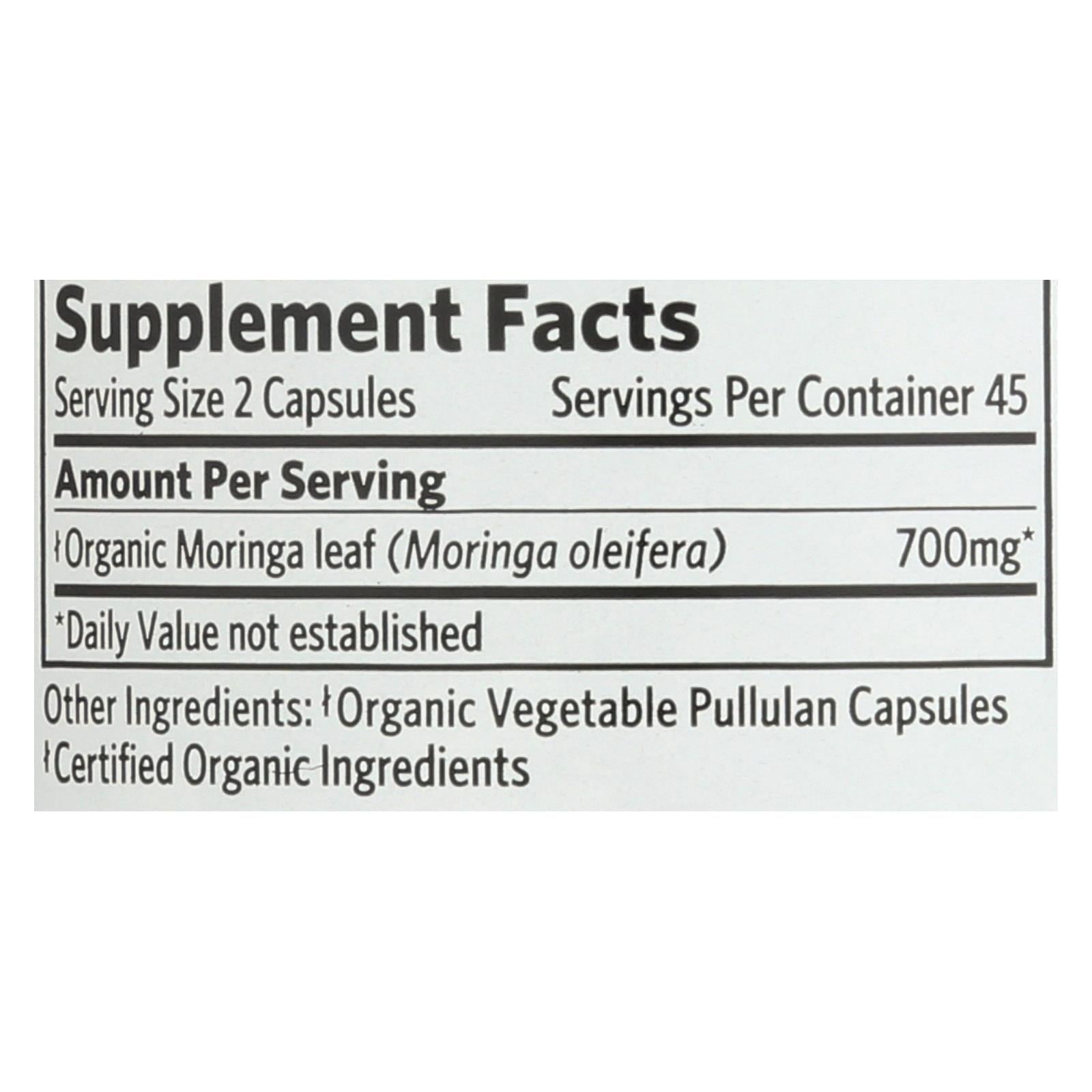 organic india moringa 90 vcap