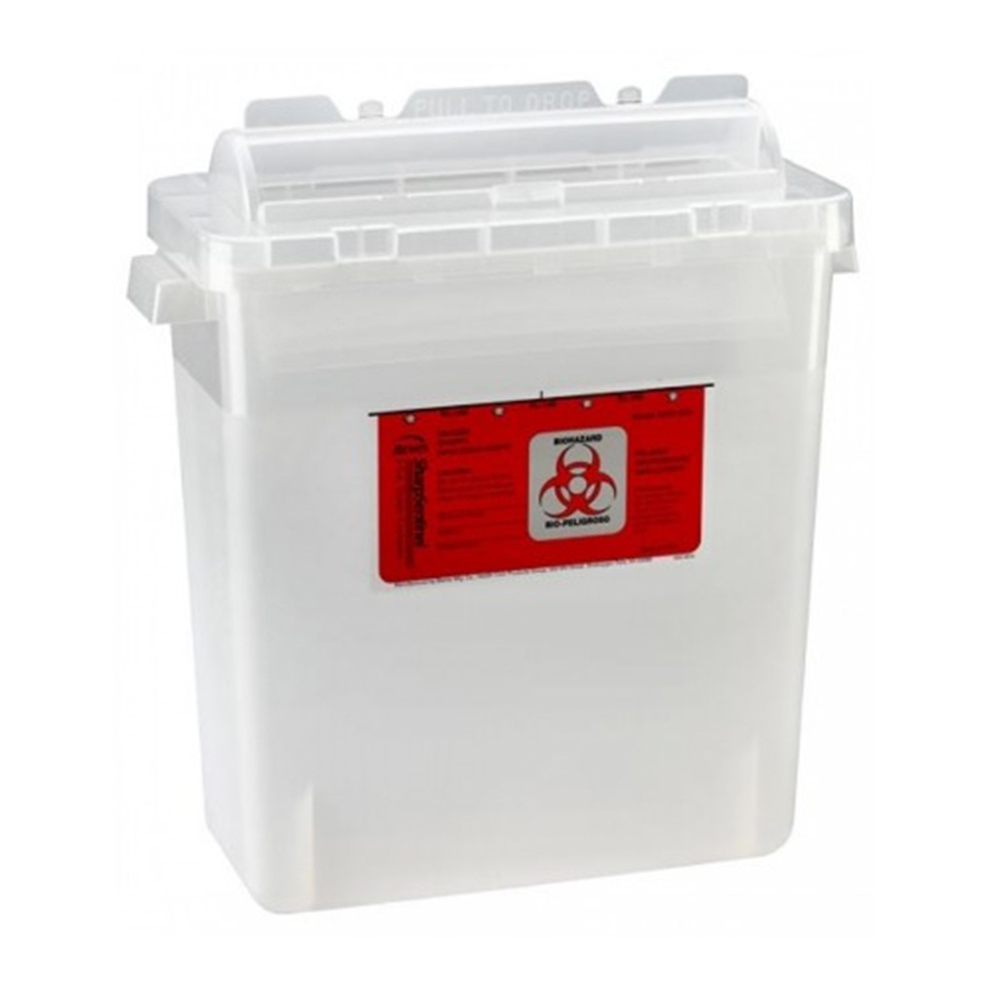 Sharps Container Bemis Sentinel Translucent Base 10 H X 5-1/4 W X 11 D Inch Horizontal Entry 1.25 Gallon