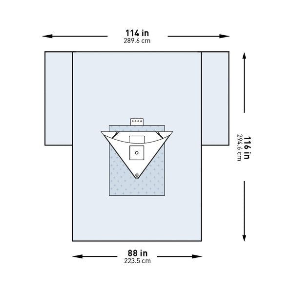 Orthopedic Drape McKesson Heavy Duty Knee Arthroscopy Drape 114 W X 88 W X 116 L Inch Sterile