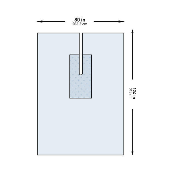 Orthopedic Drape McKesson U Drape with Split 80 W X 124 L Inch Sterile