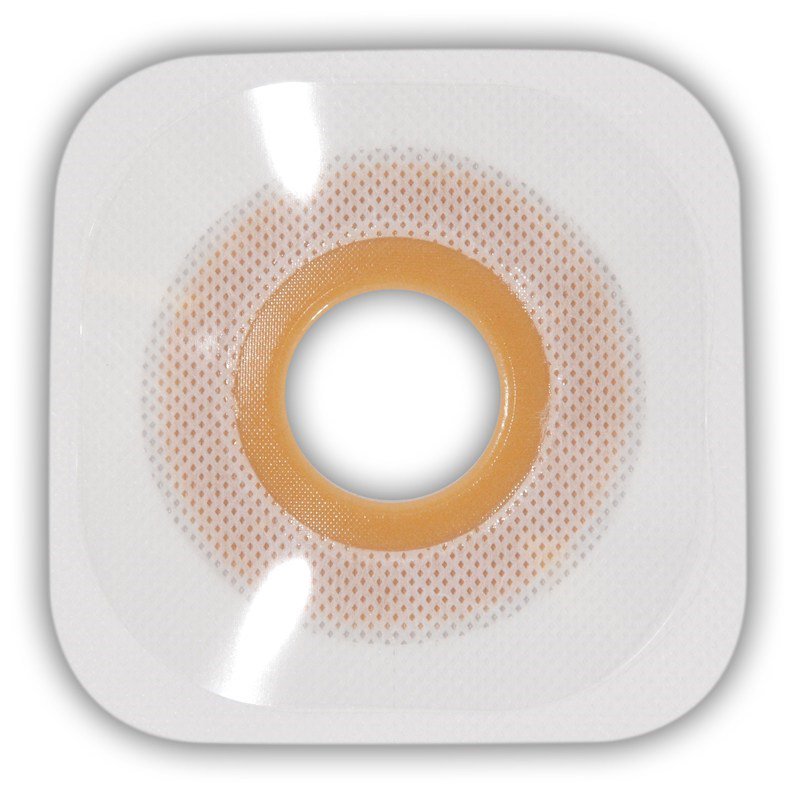 Ostomy Barrier Esteem synergy Trim to Fit, Standard Wear Stomahesive Adhesive Large Flange Esteem Synergy System Hydrocolloid Up to 2 3/8 Inch Opening 5 X 5 Inch