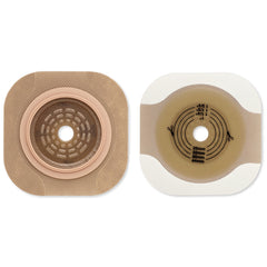 Ostomy Barrier New Image Flat CeraPlus Precut, Extended Wear Adhesive Tape Borders 2 1/4 Inch Flange Red Code 1 1/2 Inch Opening