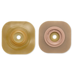 Ostomy Barrier New Image Precut, Standard Wear Adhesive Tape Borders 57 mm Flange Red Code System Flexwear 1 1/4 Inch Opening 5 X 5 Inch