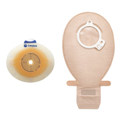 Ostomy Barrier SenSura Click Precut, Standard Wear Double Layer Adhesive 50 mm Flange Red Code System 3/16 Inch Opening