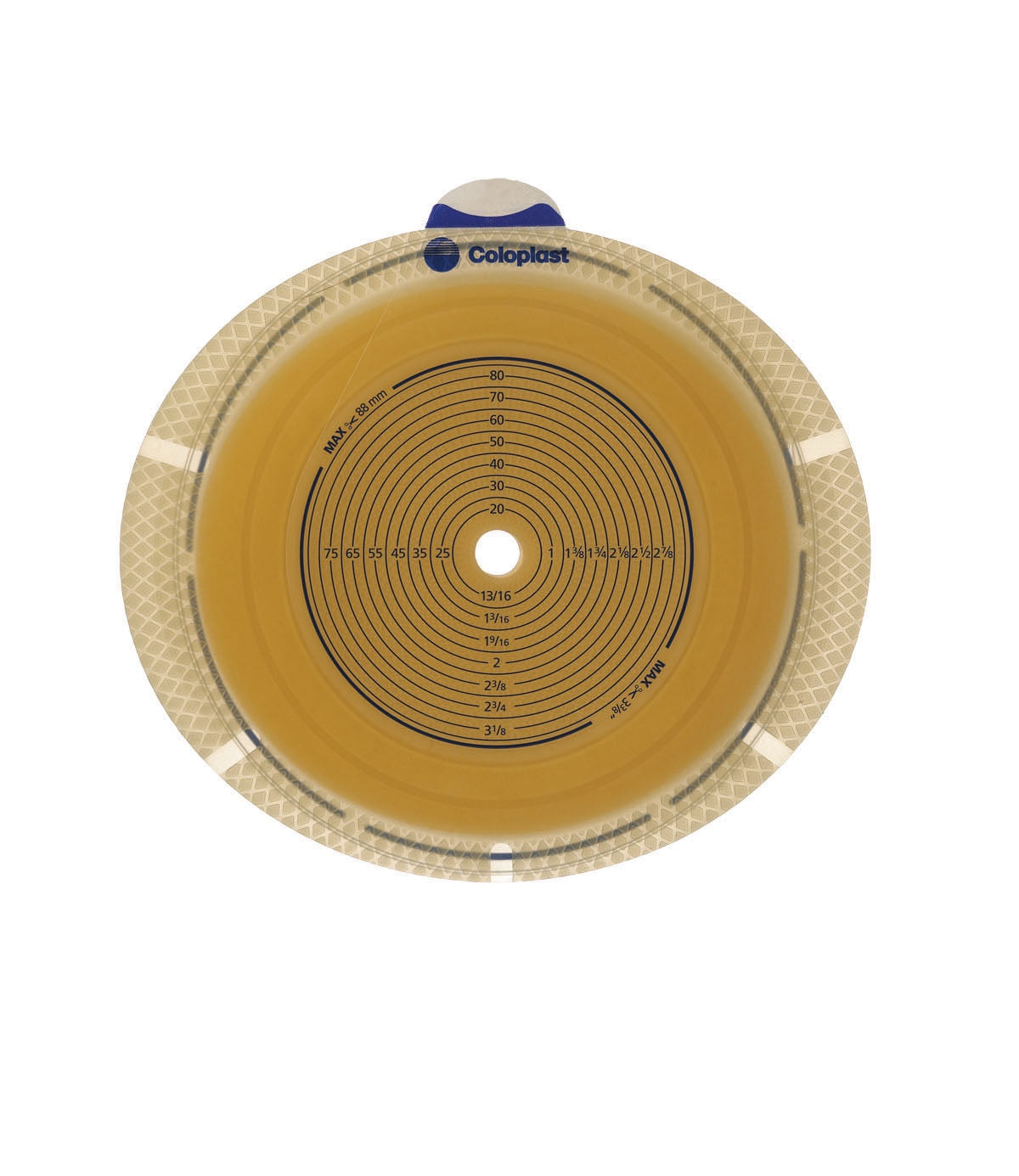 Ostomy Barrier SenSura Flex Xpro Trim to Fit, Standard Wear Double Layer Adhesive 70 mm Flange Yellow Code System 5/8 to 2 1/8 Inch Opening