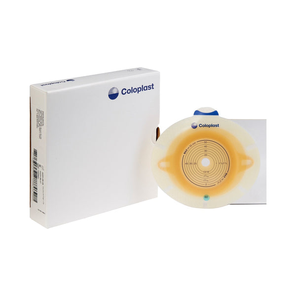 Ostomy Barrier SenSura Click Trim to Fit, Standard Wear Double Layer Adhesive 60 mm Flange Blue Code System 3/8 to 2 1/4 Inch Opening