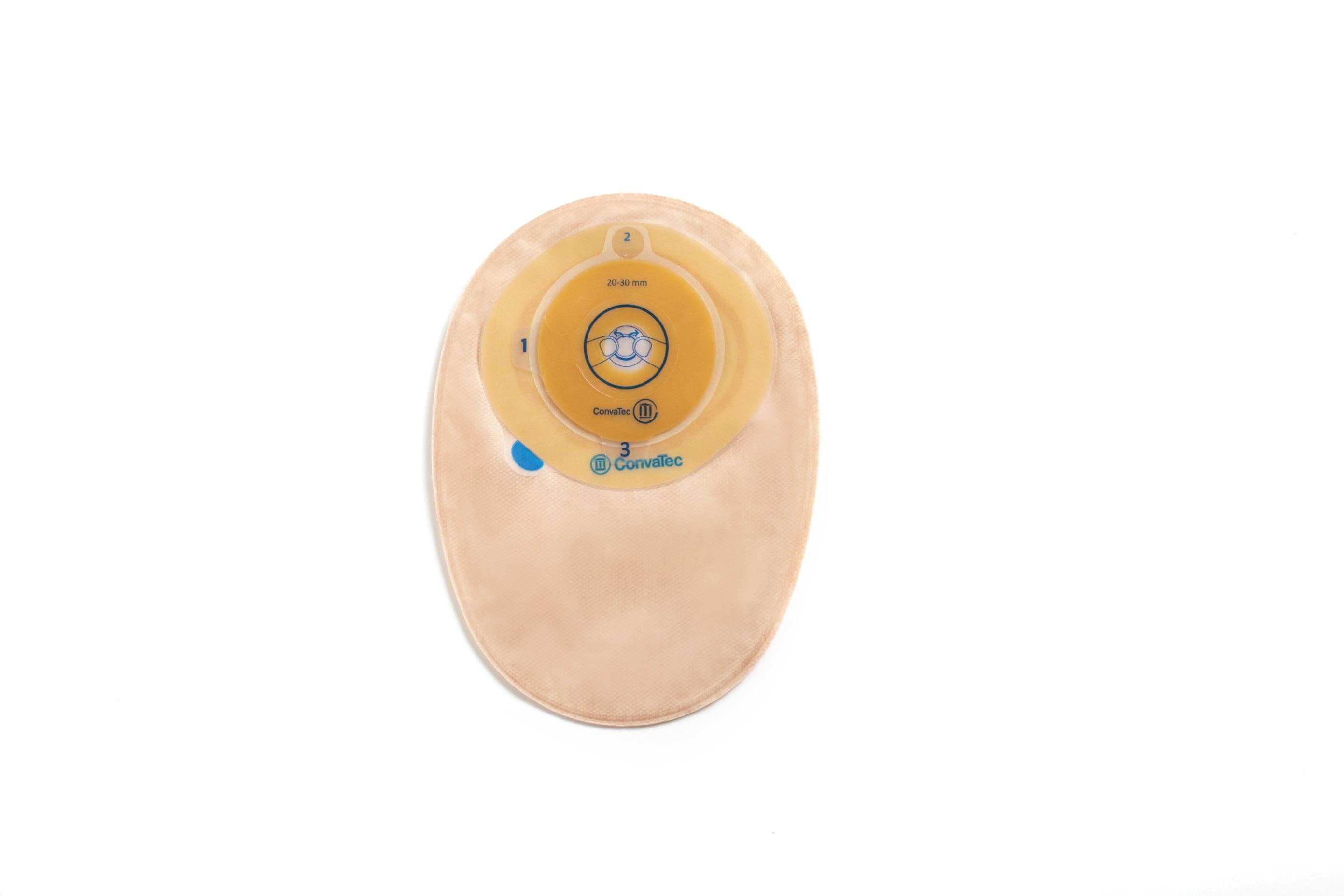 Ostomy Pouch Esteem+ One Piece System 8 Inch Length 1 3/16 to 1 9/16 Inch Stoma Closed End
