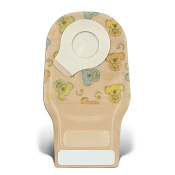 Ostomy Pouch Little Ones Two Piece System 8 Inch Length 1/5 to 1 1/4 Inch Stoma Drainable