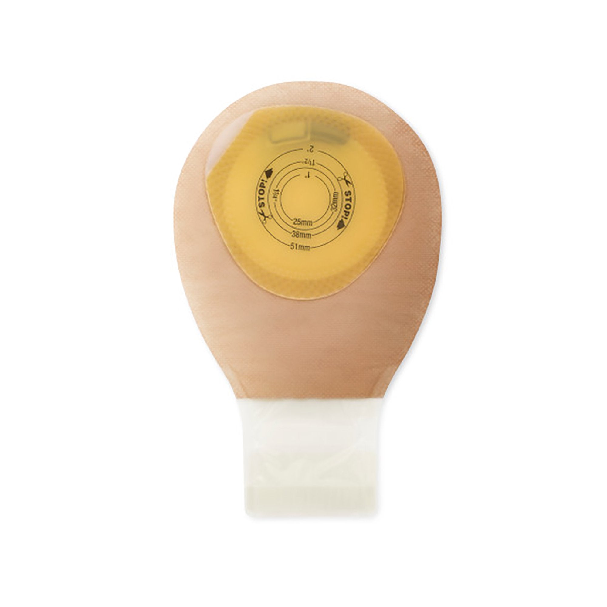 Ostomy Pouch Pouchkins Child One Piece System 7 Inch Length Flat, Trim to Fit Up to 2 Inch Stoma Drainable
