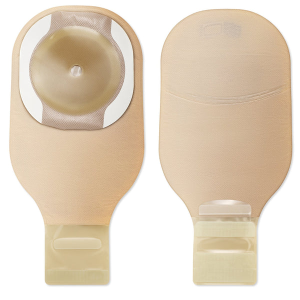 Ostomy Pouch Premier One Piece System 12 Inch Length Flat, Pre Cut 1 9/16 Inch Stoma Drainable