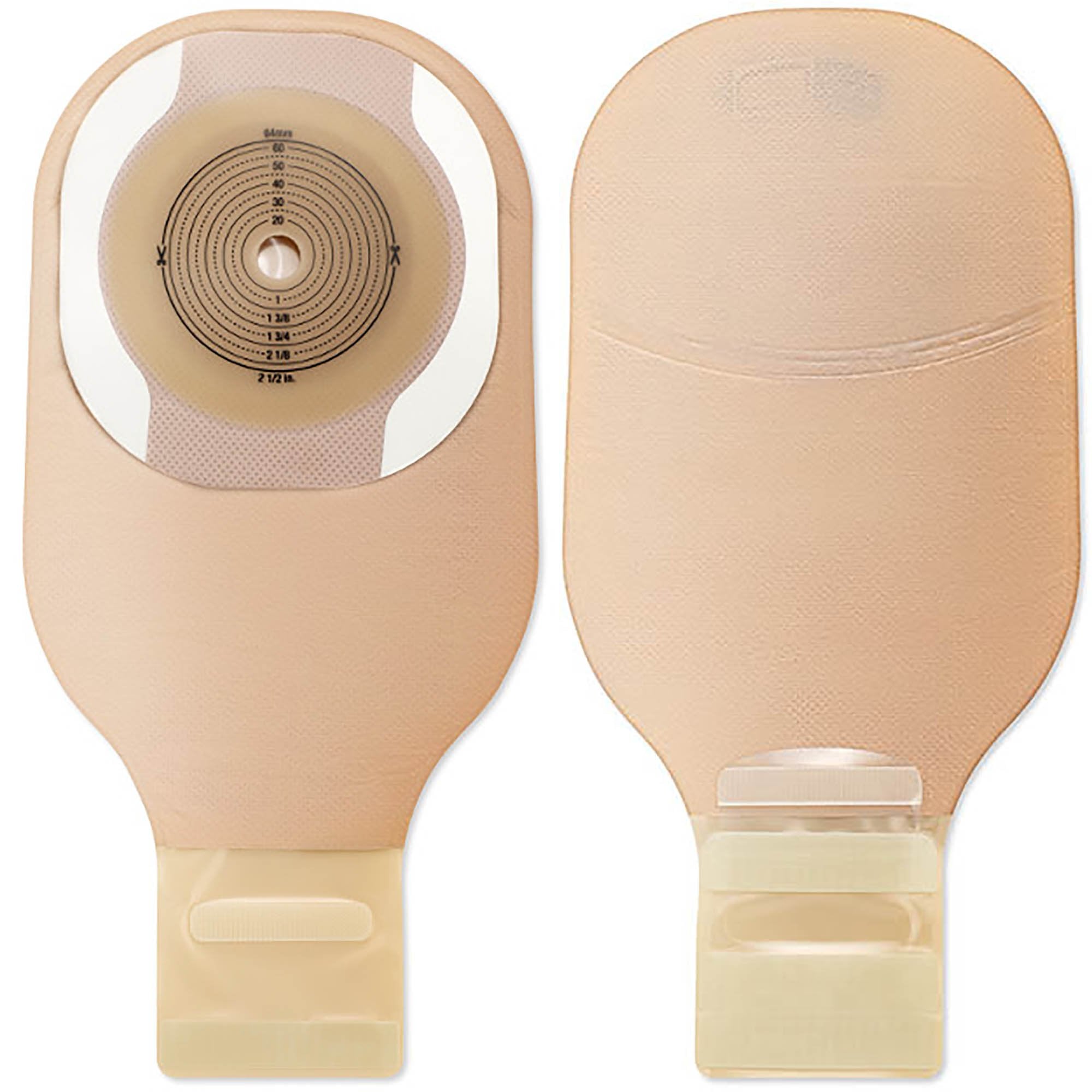 Ostomy Pouch Premier One Piece System 12 Inch Length Flat, Trim to Fit 2 1/2 Inch Stoma Drainable