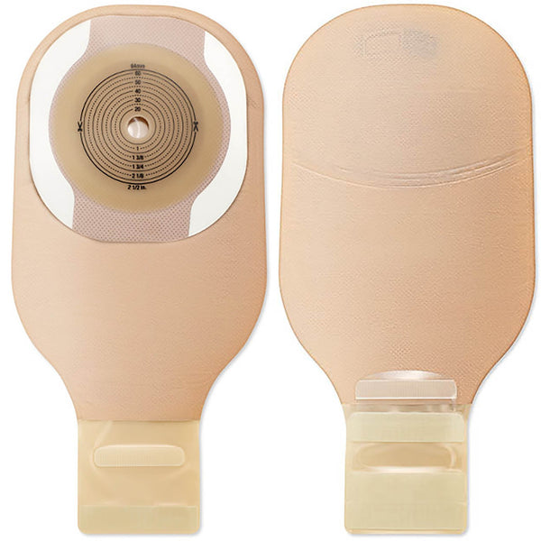Ostomy Pouch Premier One Piece System 12 Inch Length Flat, Trim to Fit 2 1/2 Inch Stoma Drainable