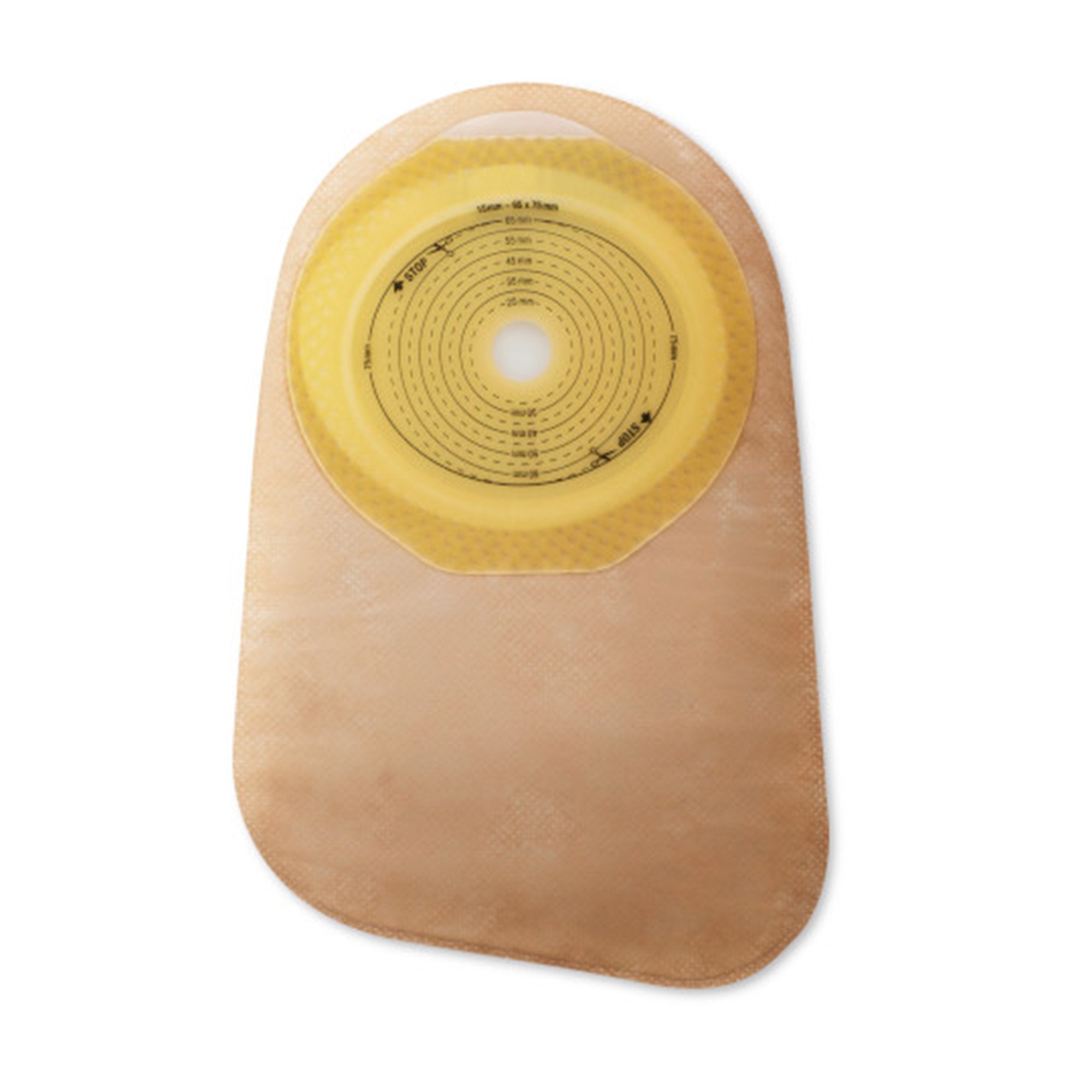 Ostomy Pouch Premier One Piece System 9 Inch Length Flat, Trim To Fit 5/8 to 2 1/8 Inch Stoma Closed End
