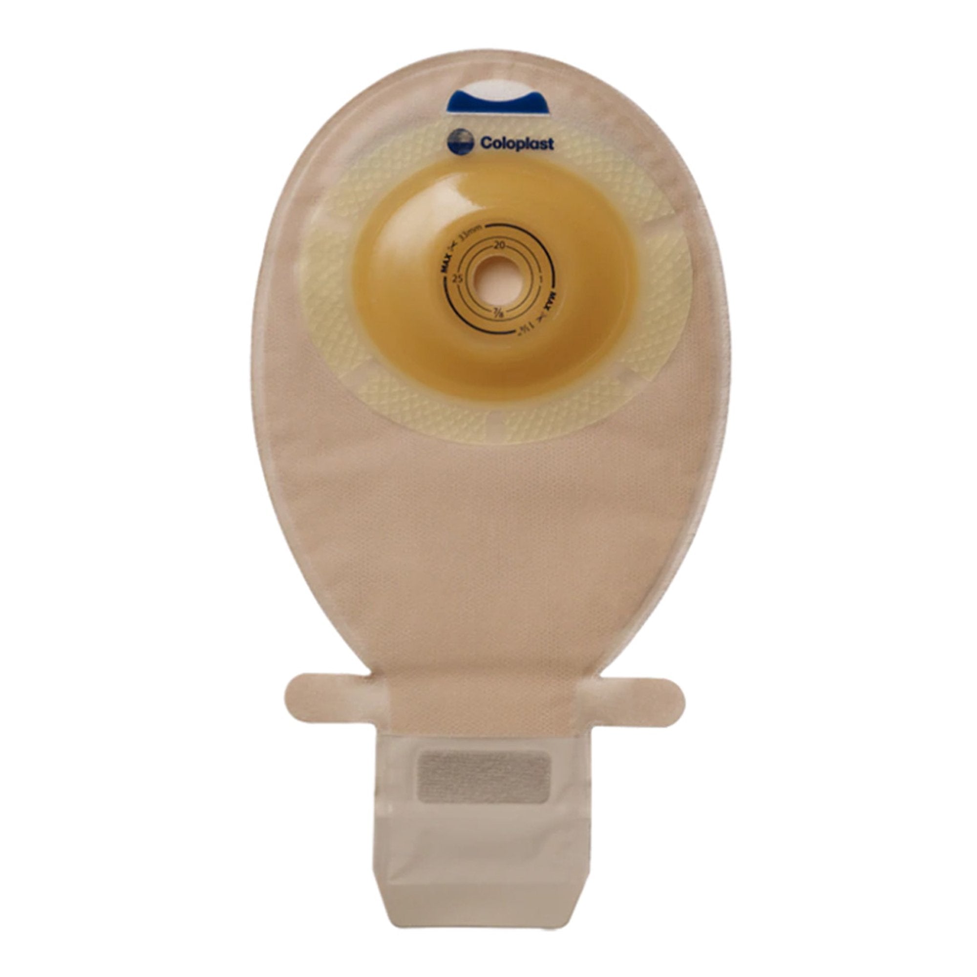 Ostomy Pouch SenSura EasiClose One Piece System 11 1/2 Inch Length, Maxi Convex Light, Pre Cut 1 Inch Stoma Drainable