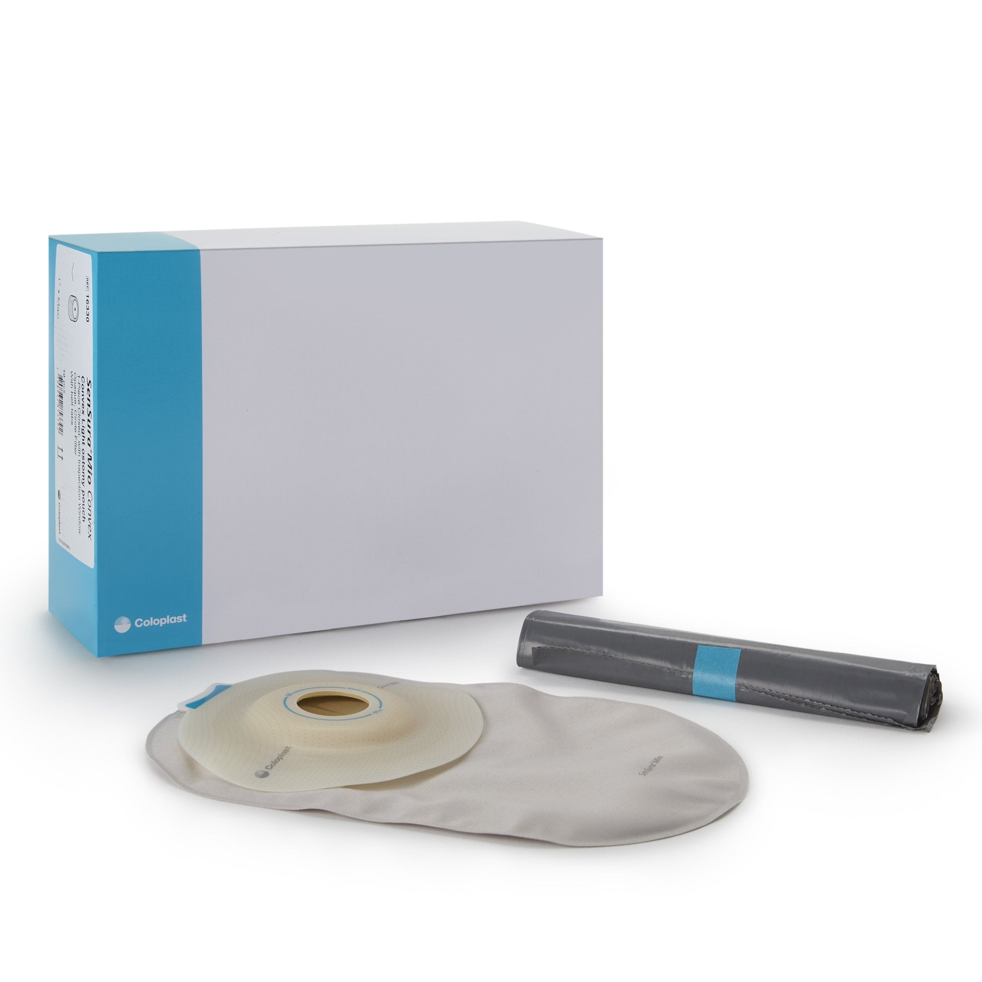 Ostomy Pouch SenSura Mio Convex One Piece System 8 1/4 Inch Length, Maxi Convex Light, Pre Cut 1 Inch Stoma Closed End