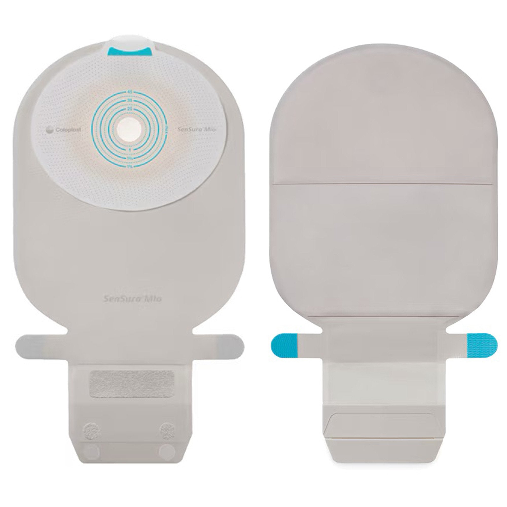 Ostomy Pouch SenSura Mio One Piece System 11 Inch Length, Maxi Flat, Pre Cut 1 Inch Stoma Drainable