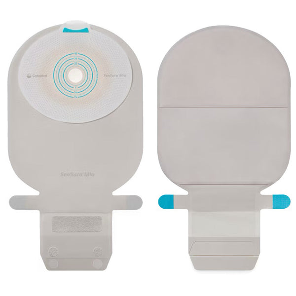 Ostomy Pouch SenSura Mio One Piece System 11 Inch Length, Maxi Flat, Pre Cut 1 Inch Stoma Drainable