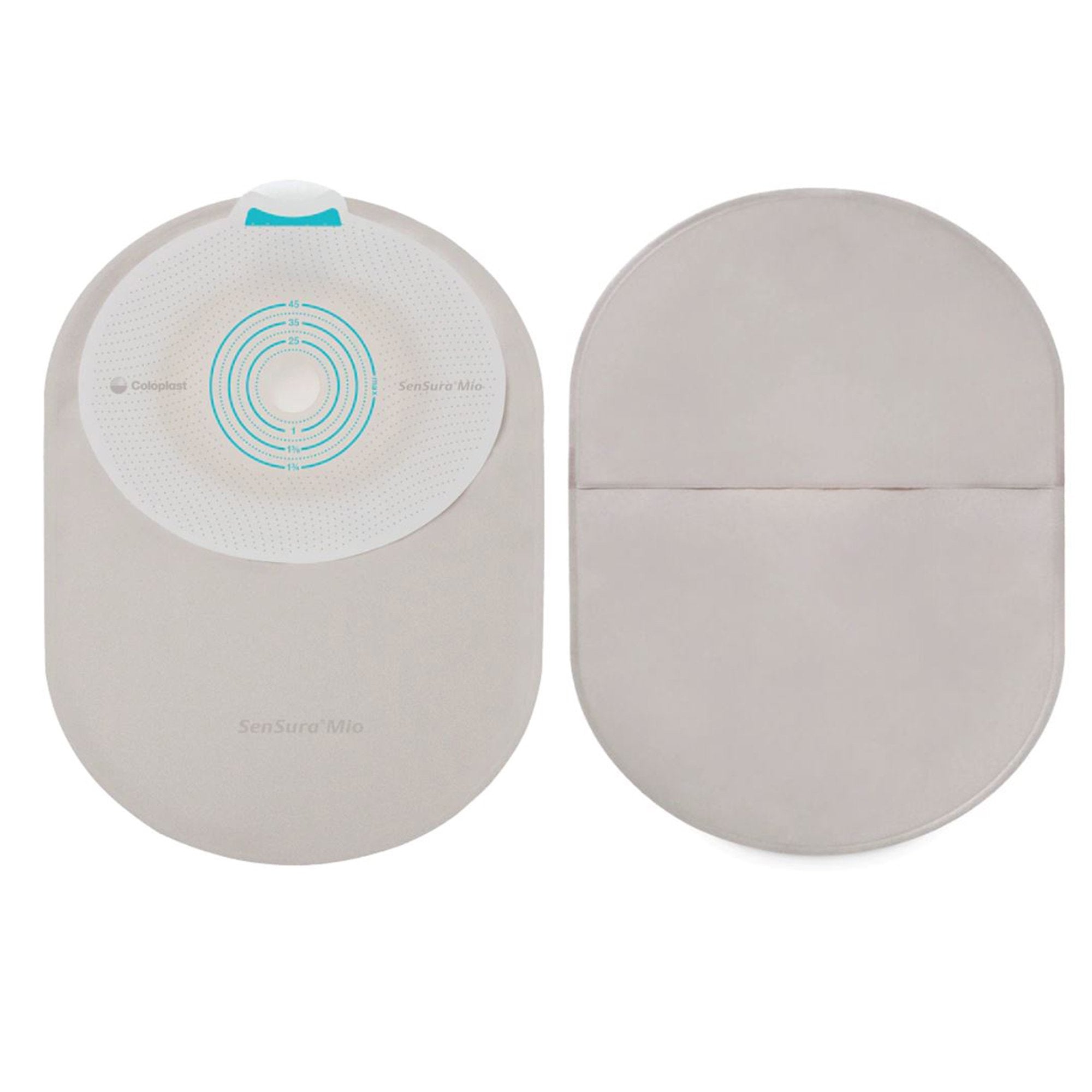 Ostomy Pouch SenSura Mio One Piece System 8 1/4 Inch Length, Maxi Flat, Pre Cut 1 3/8 Inch Stoma Closed End
