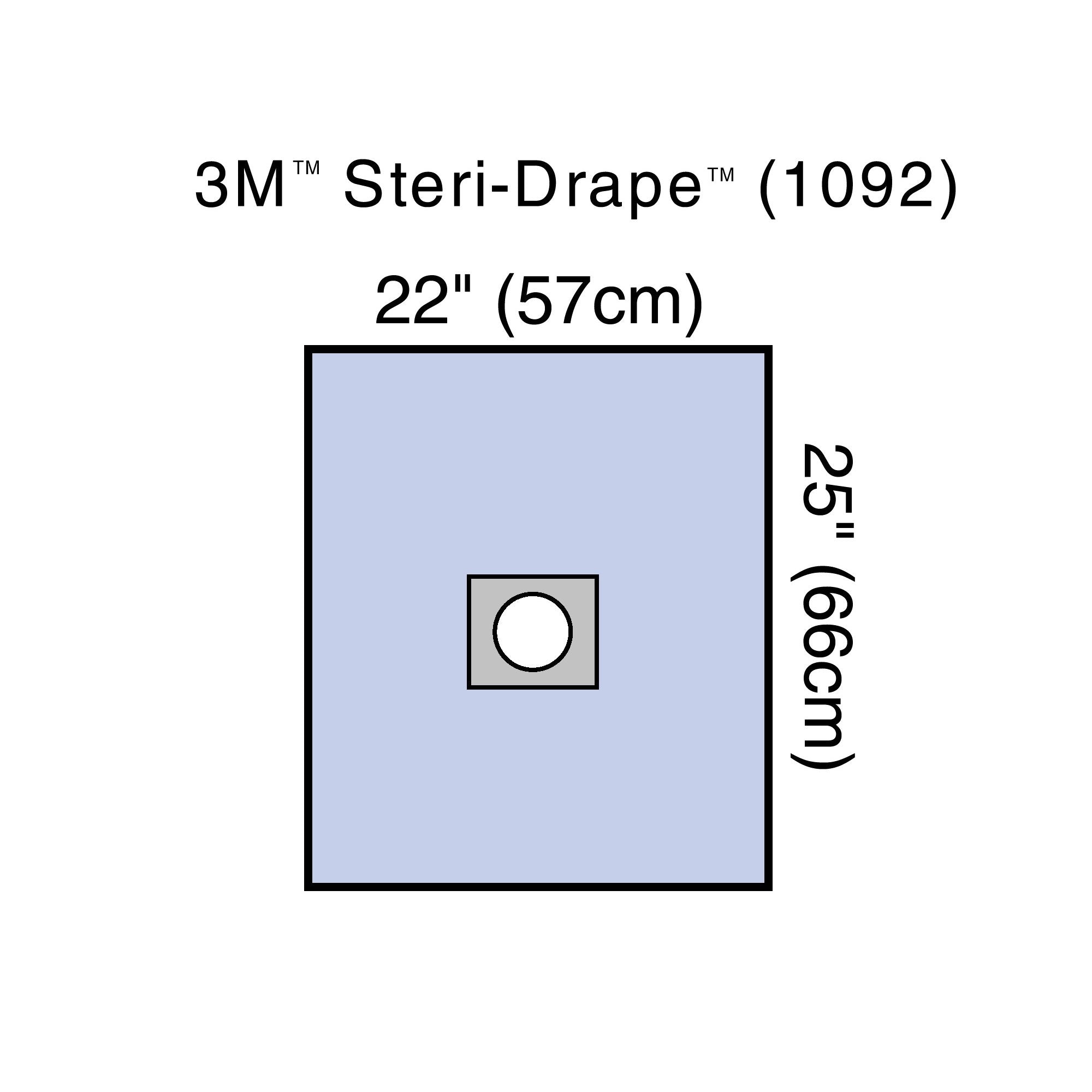 Surgical Drape 3M Steri-Drape Small Drape with Aperture 22 W X 25 L Inch Sterile Box of 25