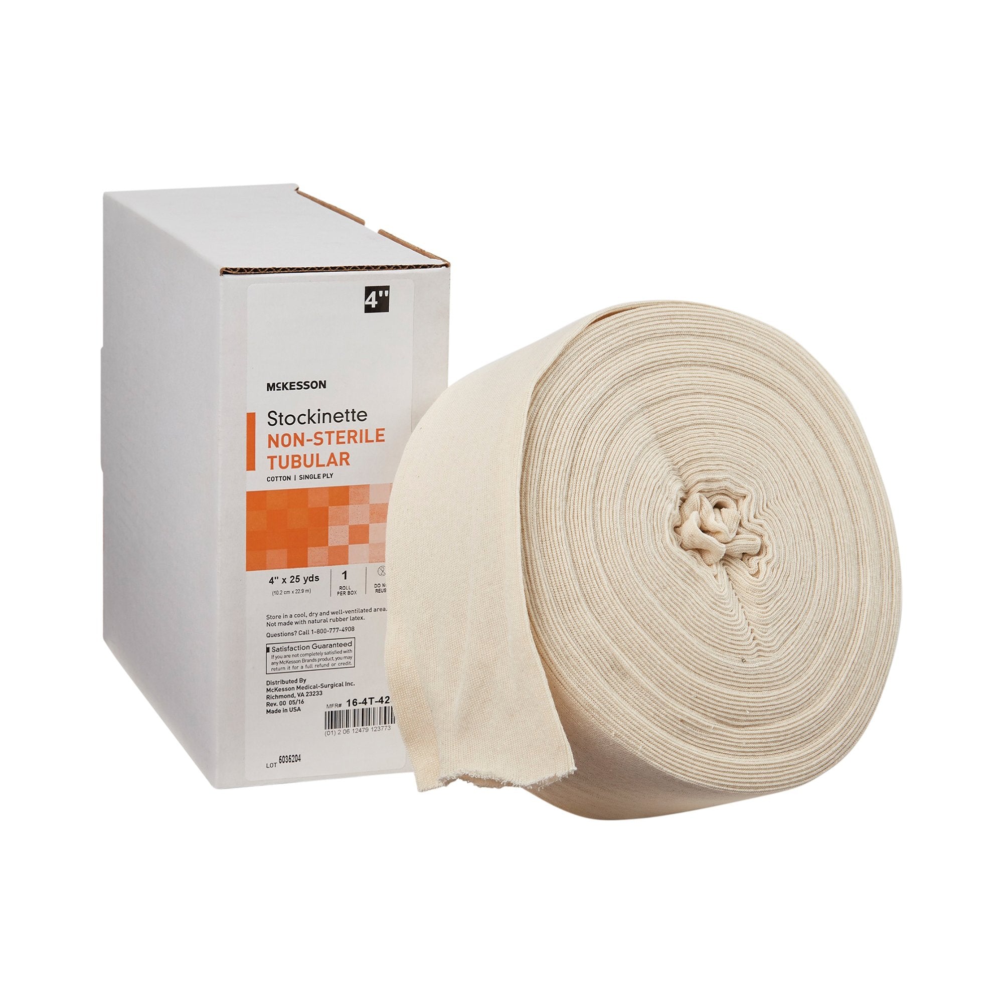 Stockinette Tubular McKesson 4 Inch X 25 Yard Cotton NonSterile