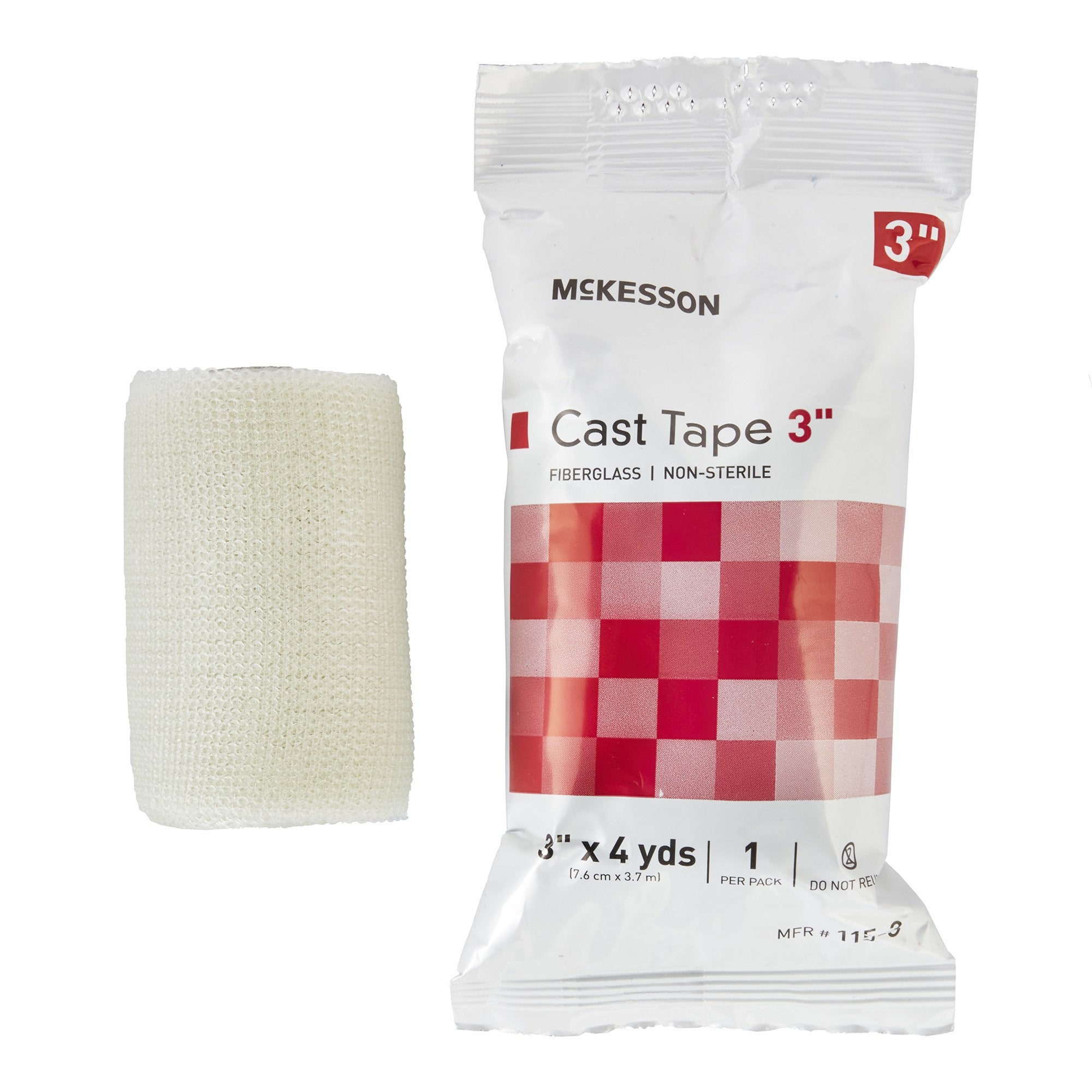 Cast Tape McKesson 3 Inch X 12 Foot Fiberglass White