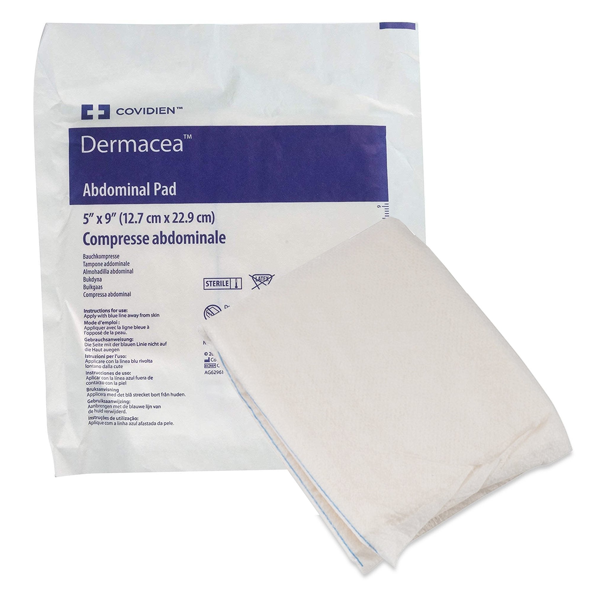 Abdominal Pad Dermacea™ 5 X 9 Inch NonSterile 880 per Case