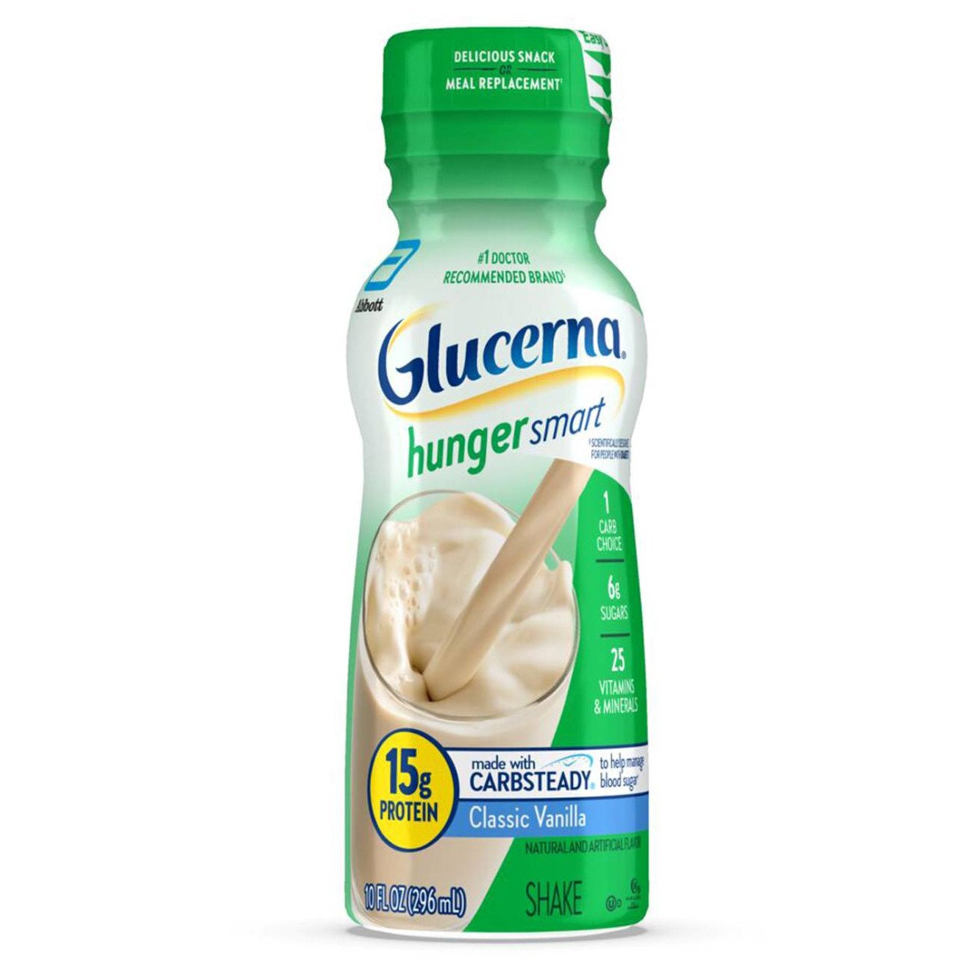 Oral Supplement Glucerna Hunger Smart Shake Homemade Vanilla Flavor Liquid 10 oz. Bottle, Packaging Type- Case