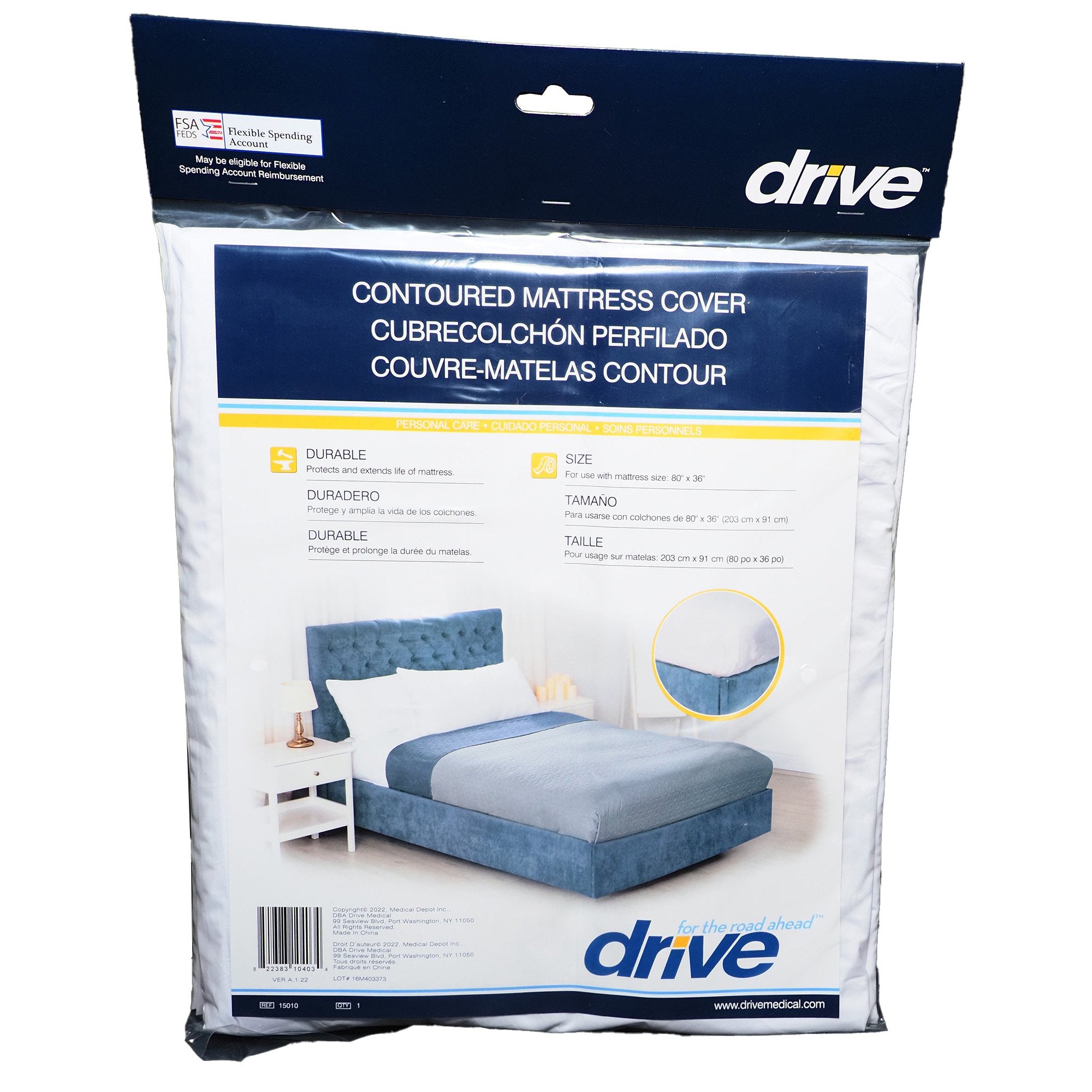 Mattress Cover drive 36 X 80 X 6 Inch Vinyl For Twin Sized Mattresses, Packaging Type- Case