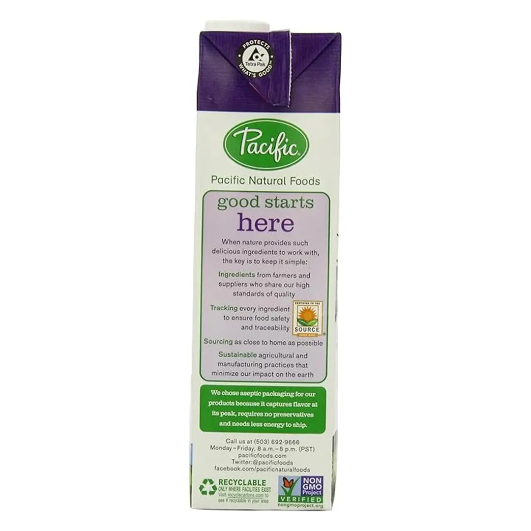 Pacific Natural Foods Hemp Vanilla - Unsweetened - Case Of 12 - 32 Fl Oz.