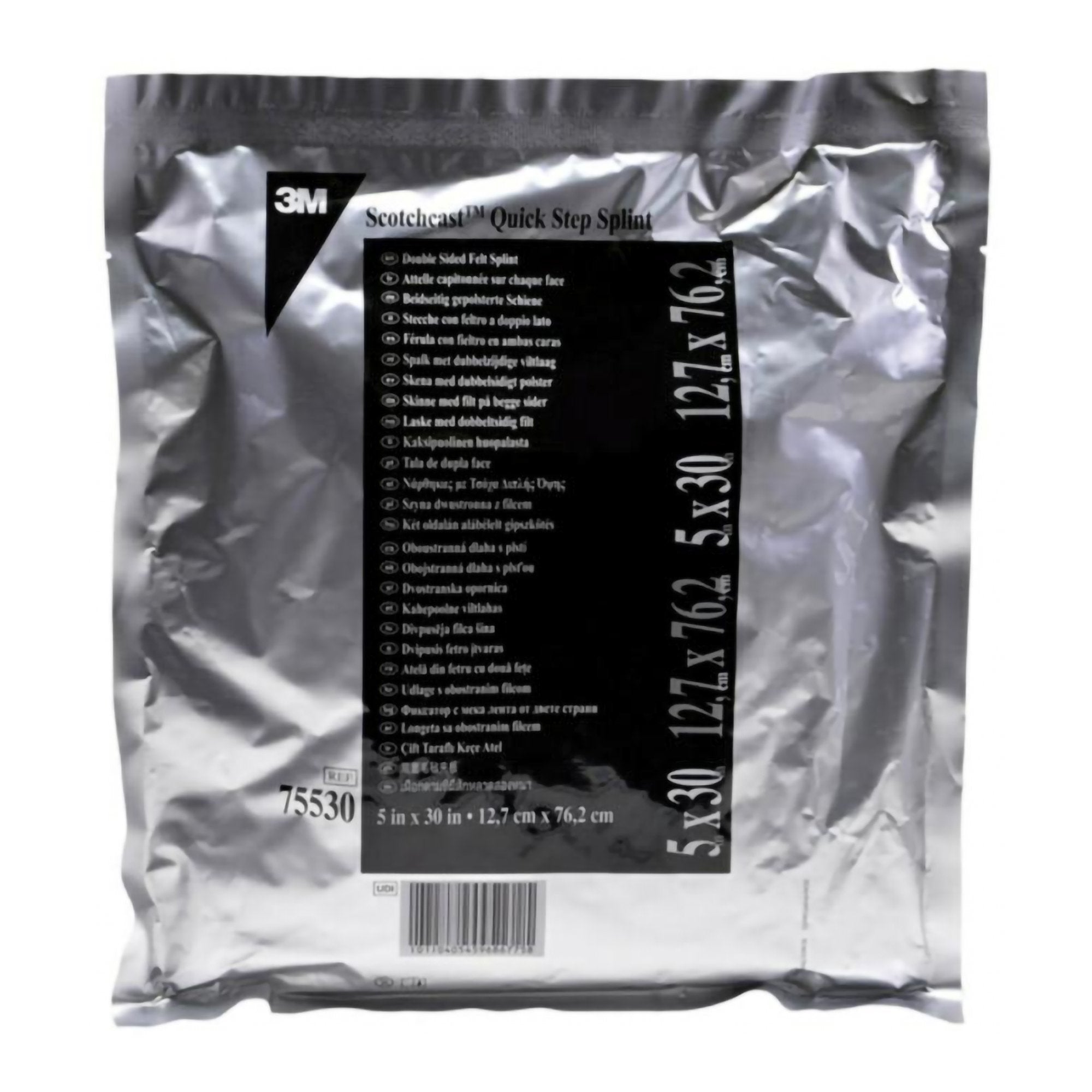 Padded Precut Splint 3M Scotchcast Quick Step Double Sided Felt 5 X 30 Inch Felt / Fiberglass White