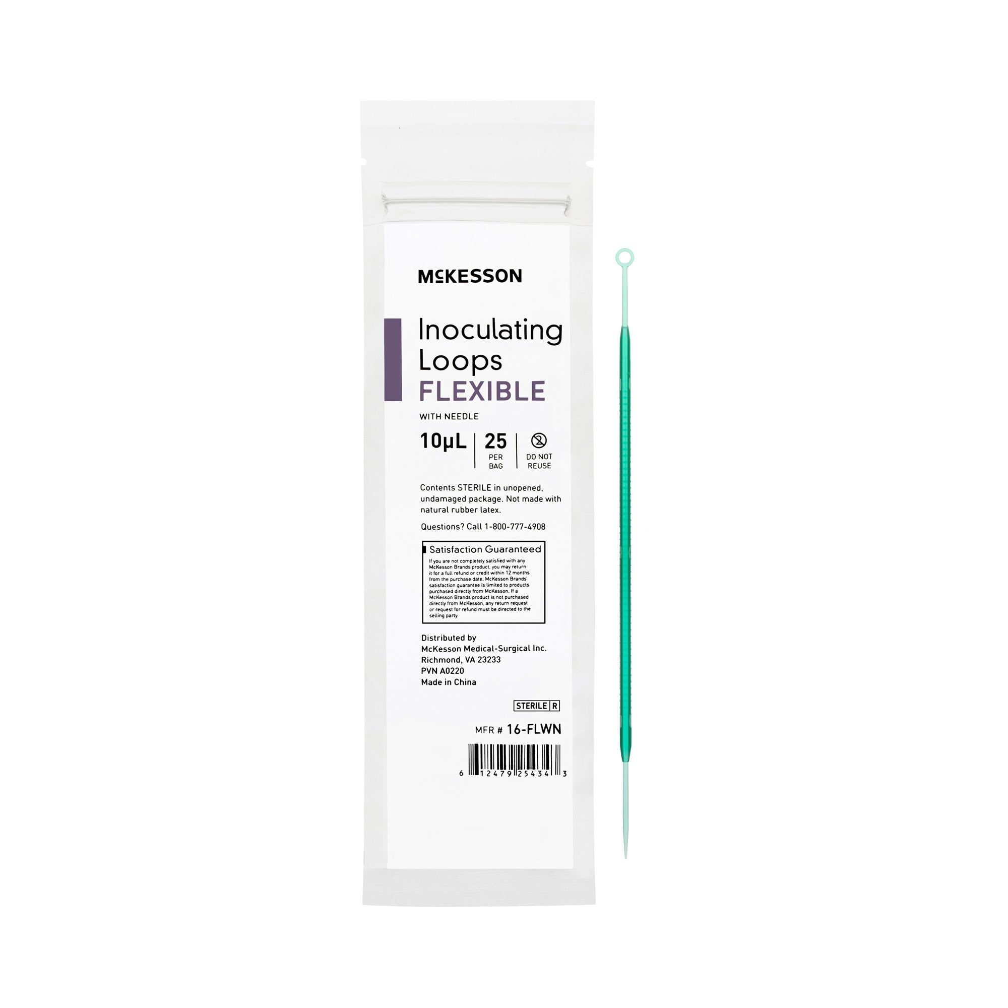 Inoculating Loop with Needle McKesson 10 ?L ABS Integrated Handle Sterile, Packaging Type- Case