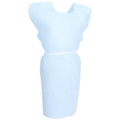 Patient Exam Gown McKesson One Size Fits Most Blue Disposable