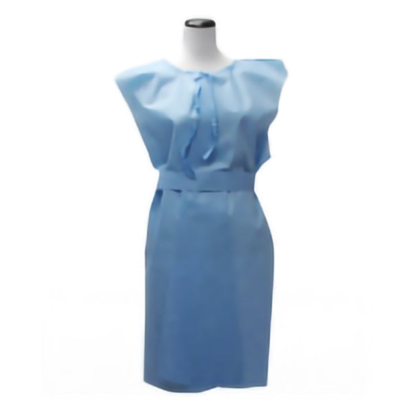 Patient Exam Gown Medium Blue Disposable