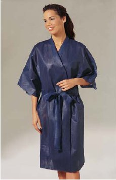 Patient Robe Tech Styles Large / X Large Dark Blue Disposable