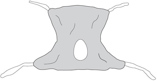 patient sling full body solid extra large 62 x 45