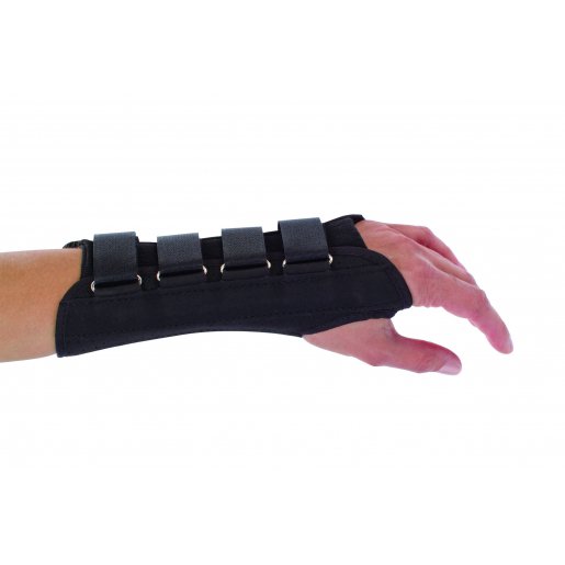 Wrist Support ProCare Aluminum / Cotton / Flannel / Suede Right Hand Black Medium