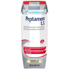 Oral Supplement Peptamen 1.5 Vanilla Flavor Liquid 250 mL Carton