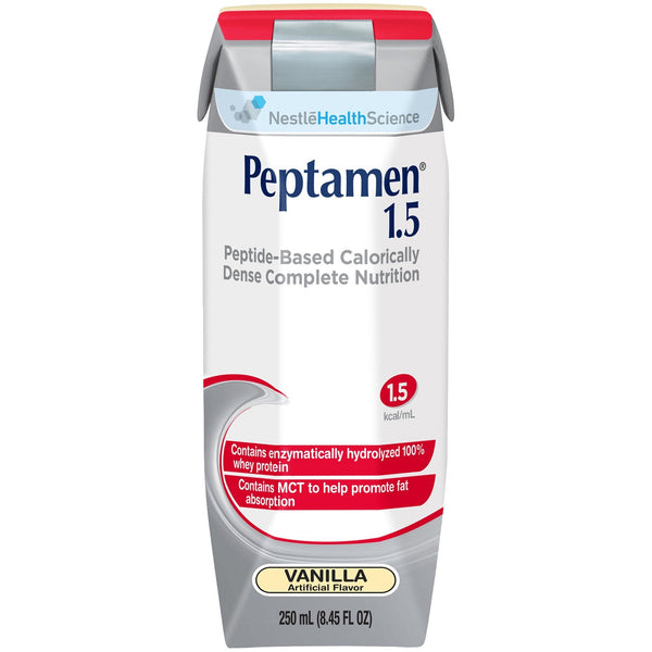 Oral Supplement Peptamen 1.5 Vanilla Flavor Liquid 250 mL Carton