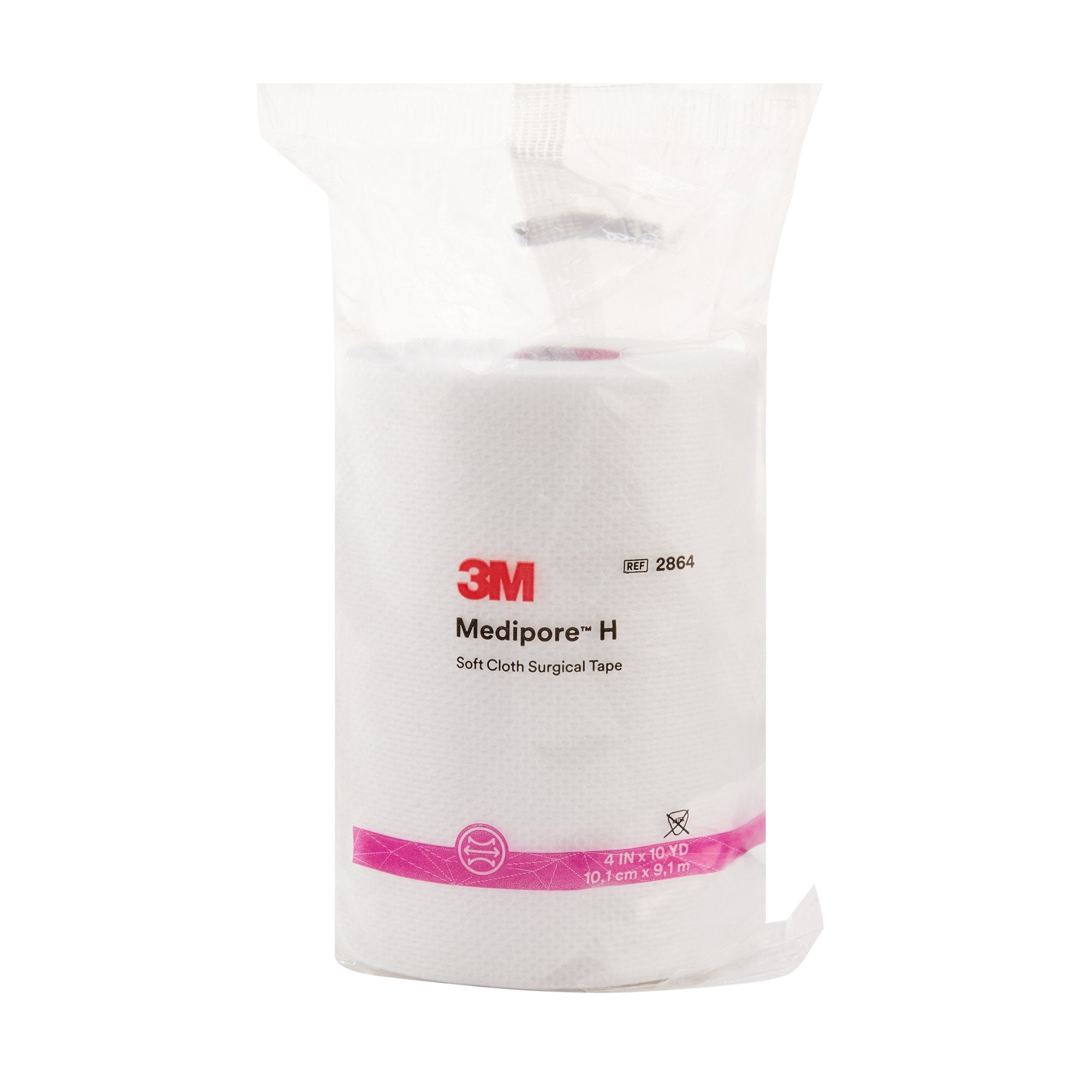 Perforated Medical Tape 3M Medipore H White 4 Inch X 10 Yard Soft Cloth NonSterile