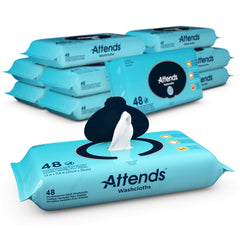 personal cleansing wipe attends soft pack scented 48 count packaging type case