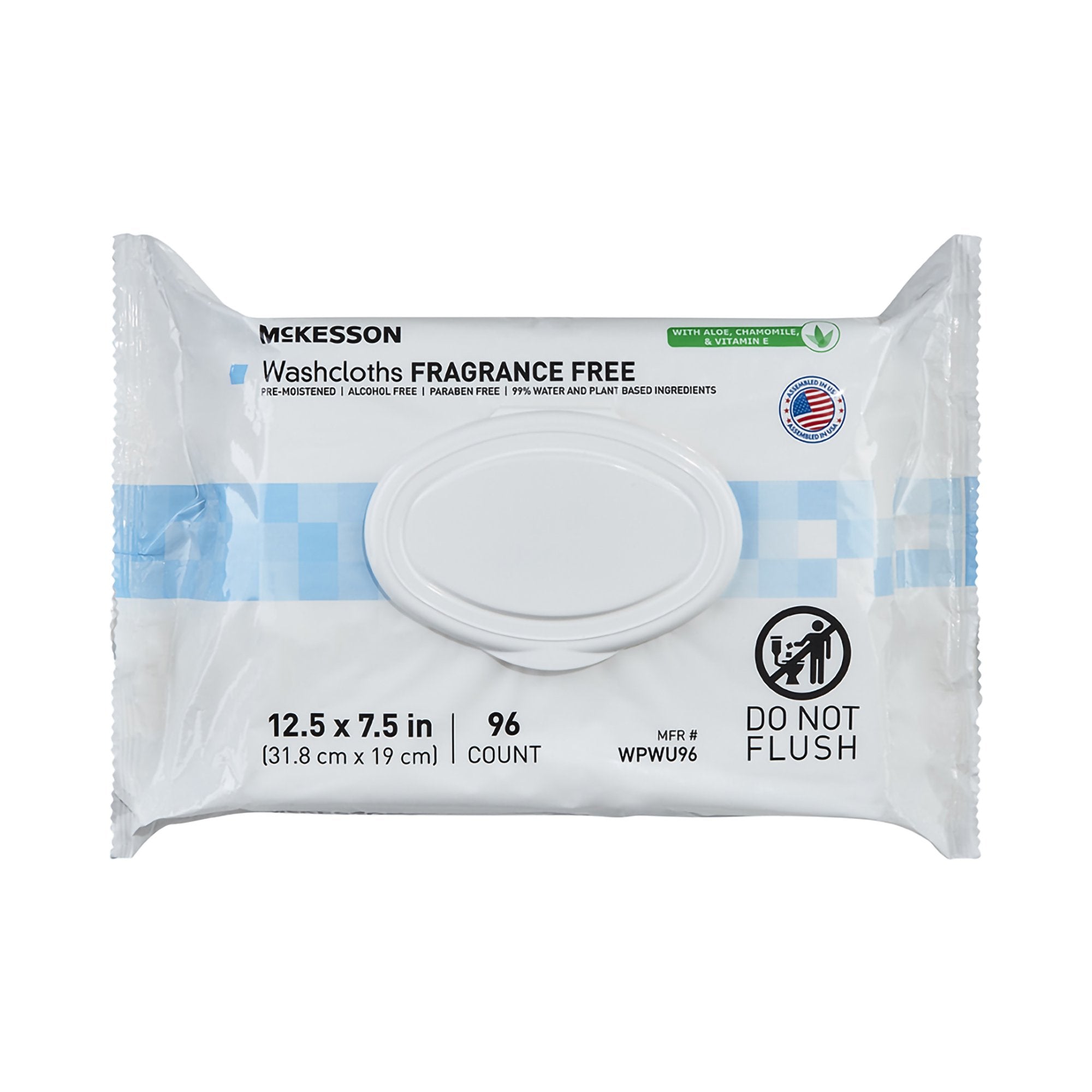 Personal Cleansing Wipe McKesson Soft Pack Unscented 96 Count